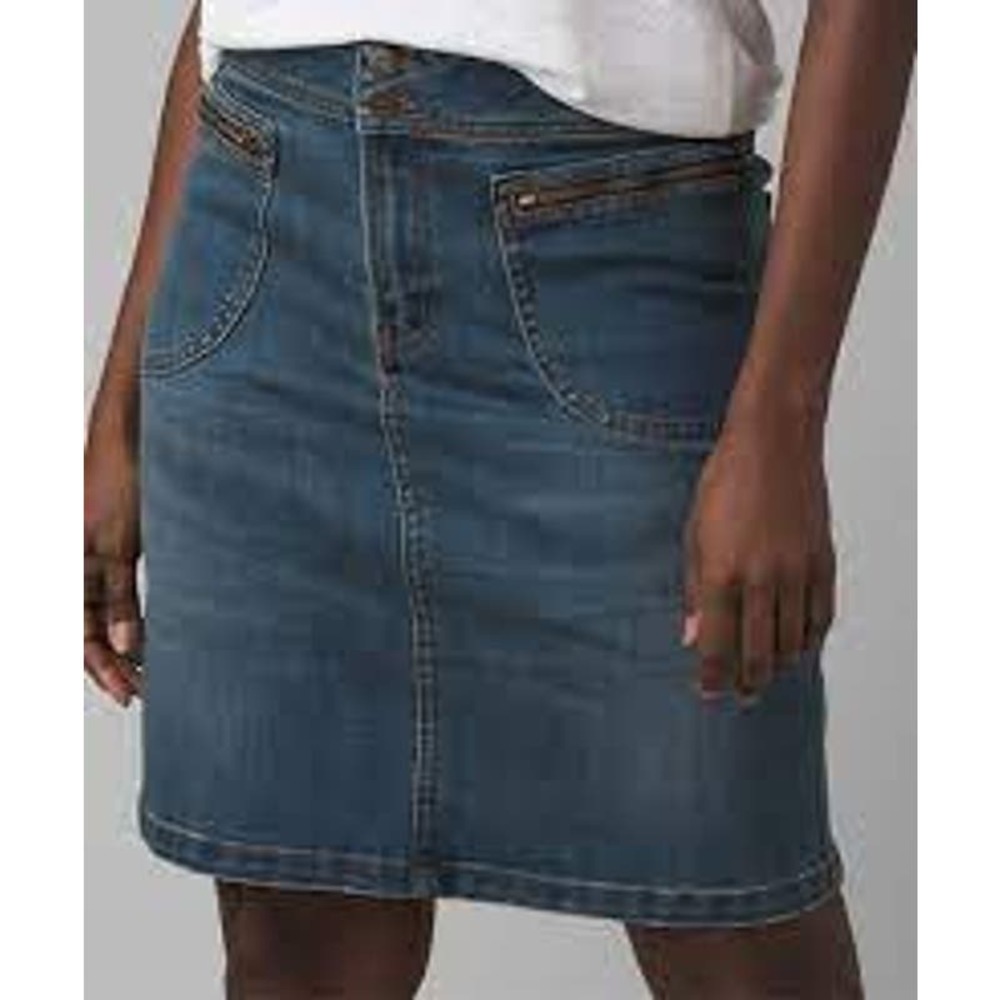 prAna Broadway Denim A-Line Skirt in True Blue Size‎ 2 NWT